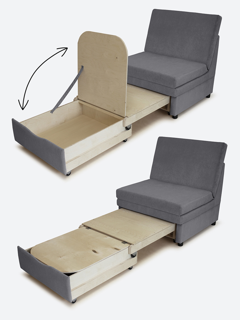 Кресло-кровать "Экономик" 80 см