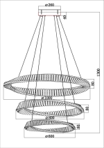Подвесная люстра Divinare MILLIE 1136/17 SP-140