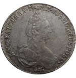 Полтина 1778 г. Екатерина II. СПБ-ФЛ. Серебро. XF