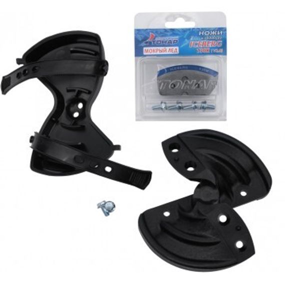 Голова режущая ледобура ICEBERG-130(R) V2.0/V3.0 (правое вращение) в сборе (радиусные ножи+футляр)