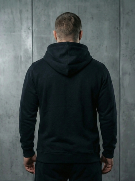 Толстовка с капюшоном и карманом кенгуру мужская LEGENDA Urban чёрная