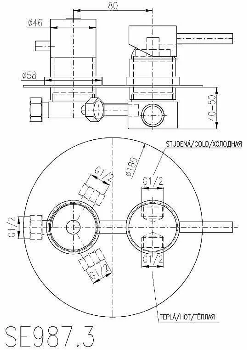 Смеситель для душа Rav-Slezak SEINA SE987.3