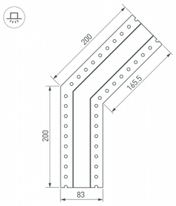 Угол Arlight 030093