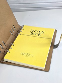 Блокнот органайзер А5 на кольцах 96 л. на магните в линейку серый (5919-5)