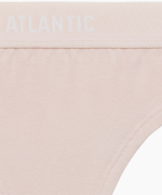 Трусы женские стринги Atlantic, набор из 3 шт., хлопок, бежевые + ванильные + светло-голубые, 3CLP-013
