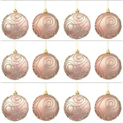 GAEM Набор из 12шт Украшение новогоднее Шар "Волшебный завиток", D 8 см, L35 W27 H9 см