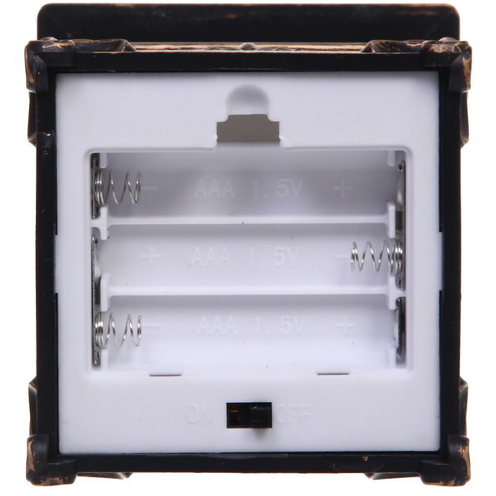 Сувенир с подсветкой Christmas «Фонарь - Снежный Дед Мороз» 7,3х7,3х13 см (работает от 3х батареек ААА)