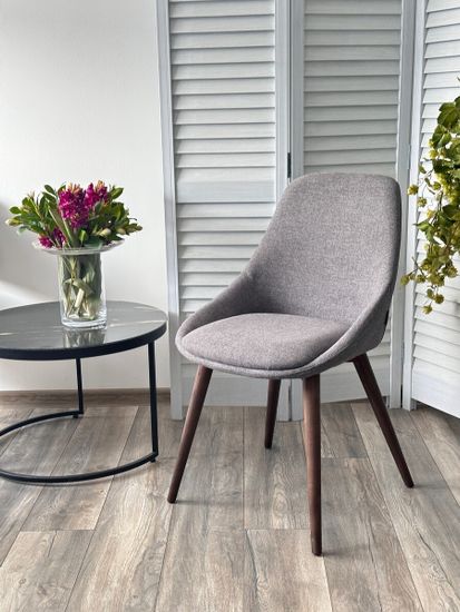 Стул DANIEL Grey Lena-450, ткань / орех