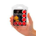 Набор из 6 шариков с массажным маслом и охлаждающим и разогревающим эффектом Secret Play Brazilian Balls