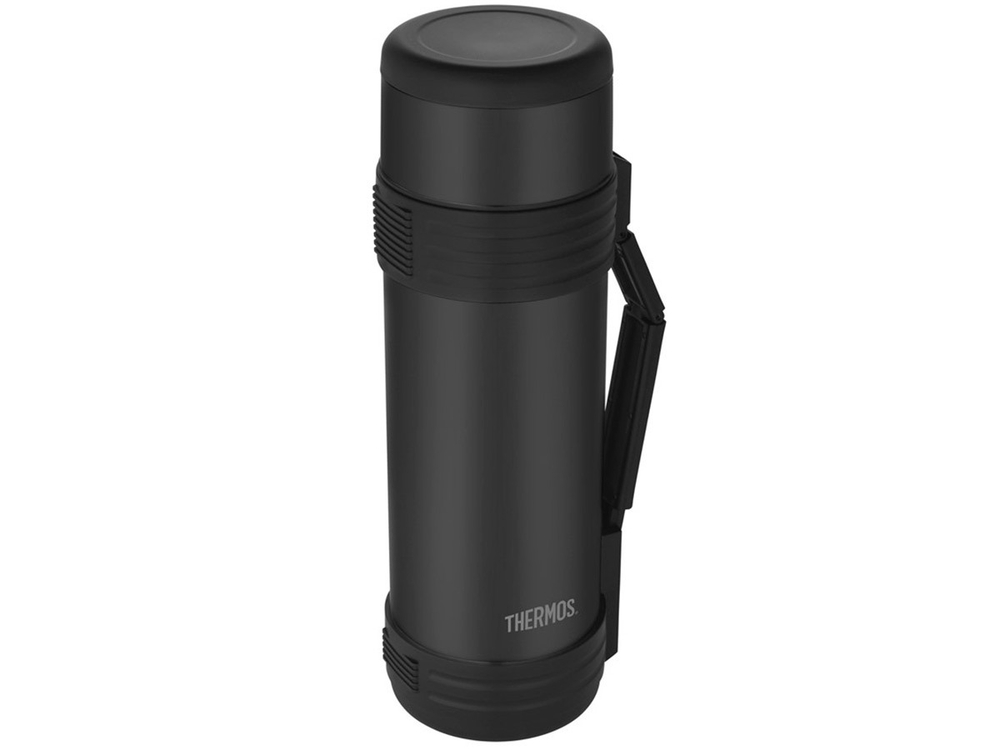 Термос для напитков THERMOS NCD-1000 BK 1.0L, нержавеющая сталь, винтовая пробка, складная ручка, цвет чёрный