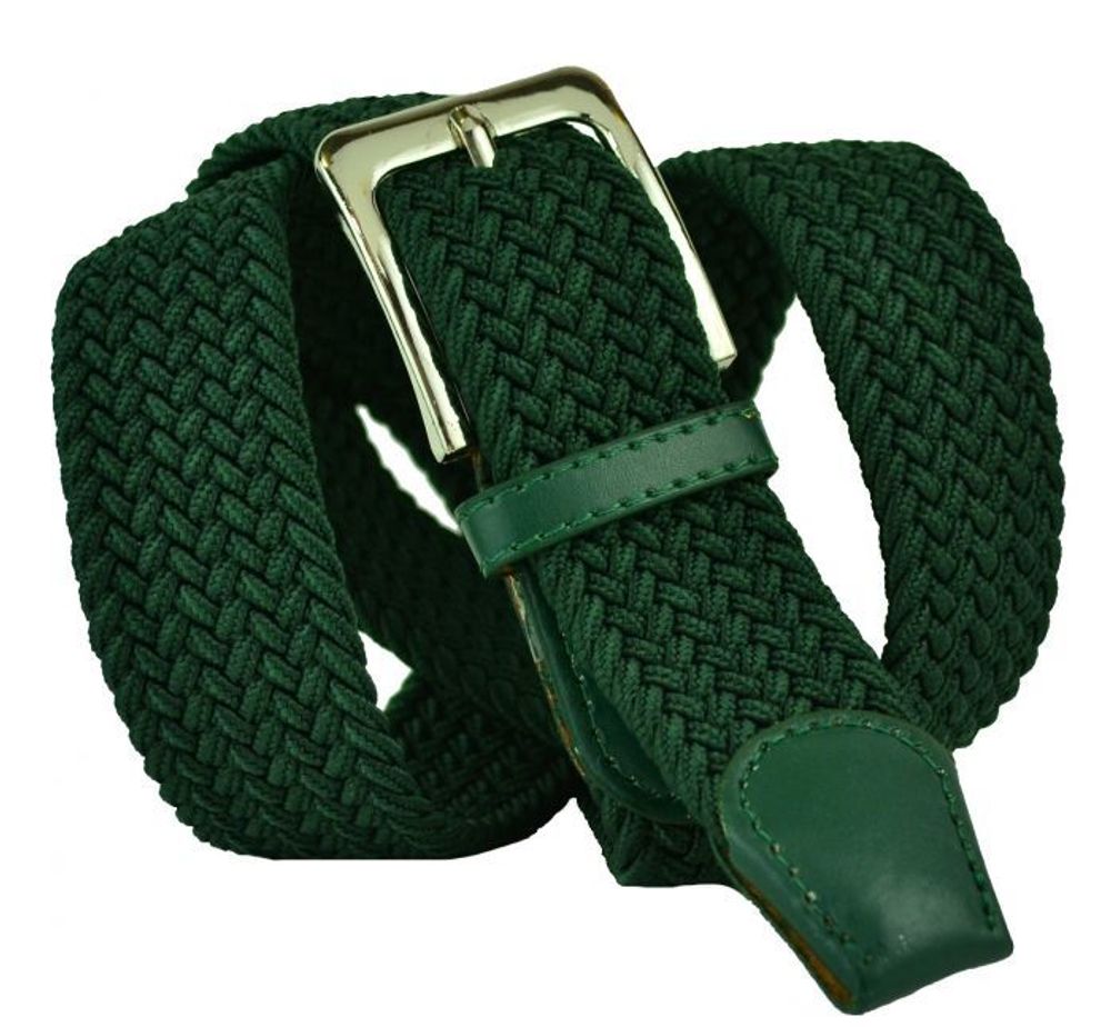 Ремень-резинка текстильный эластичный брючный тёмно-зелёный 35 мм 35Rezinka-100