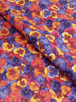 Ткань бязь плательная, рис. "Фиалка", ширина 150 см, арт. 369