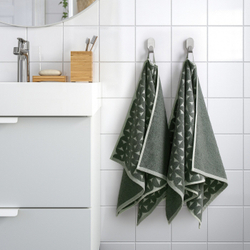 IKEA ÄNGSNEJLIKA  (ИКЕА ÄНГСНЕЙЛИКА)  -  Полотенце для рук, серое/зеленое, 50x100 см