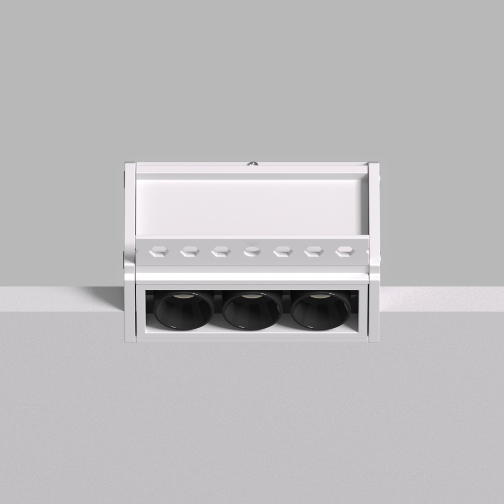 DK2530-WB Встраиваемый светильник SPACE со светодиодом под шпатлевку L69mm 220V 6W 38° 4000К IP20 белый/черный алюминий