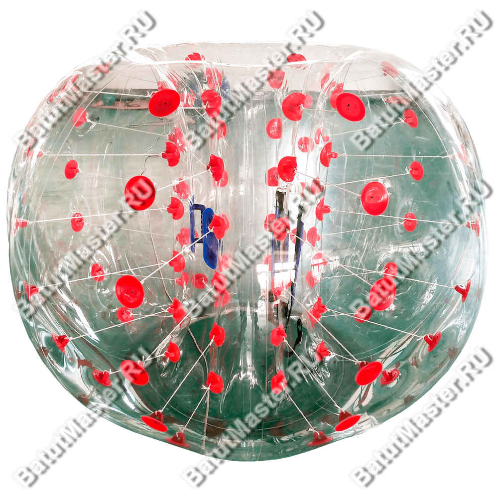 Бампербол ТПУ, диаметр 1 м, с красными держателями