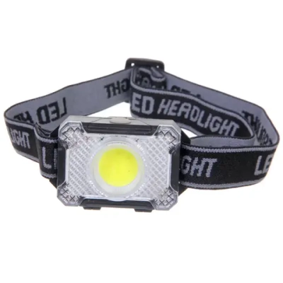 Фонарь налобный 3 режима, COB 1W 3*ААА 1302