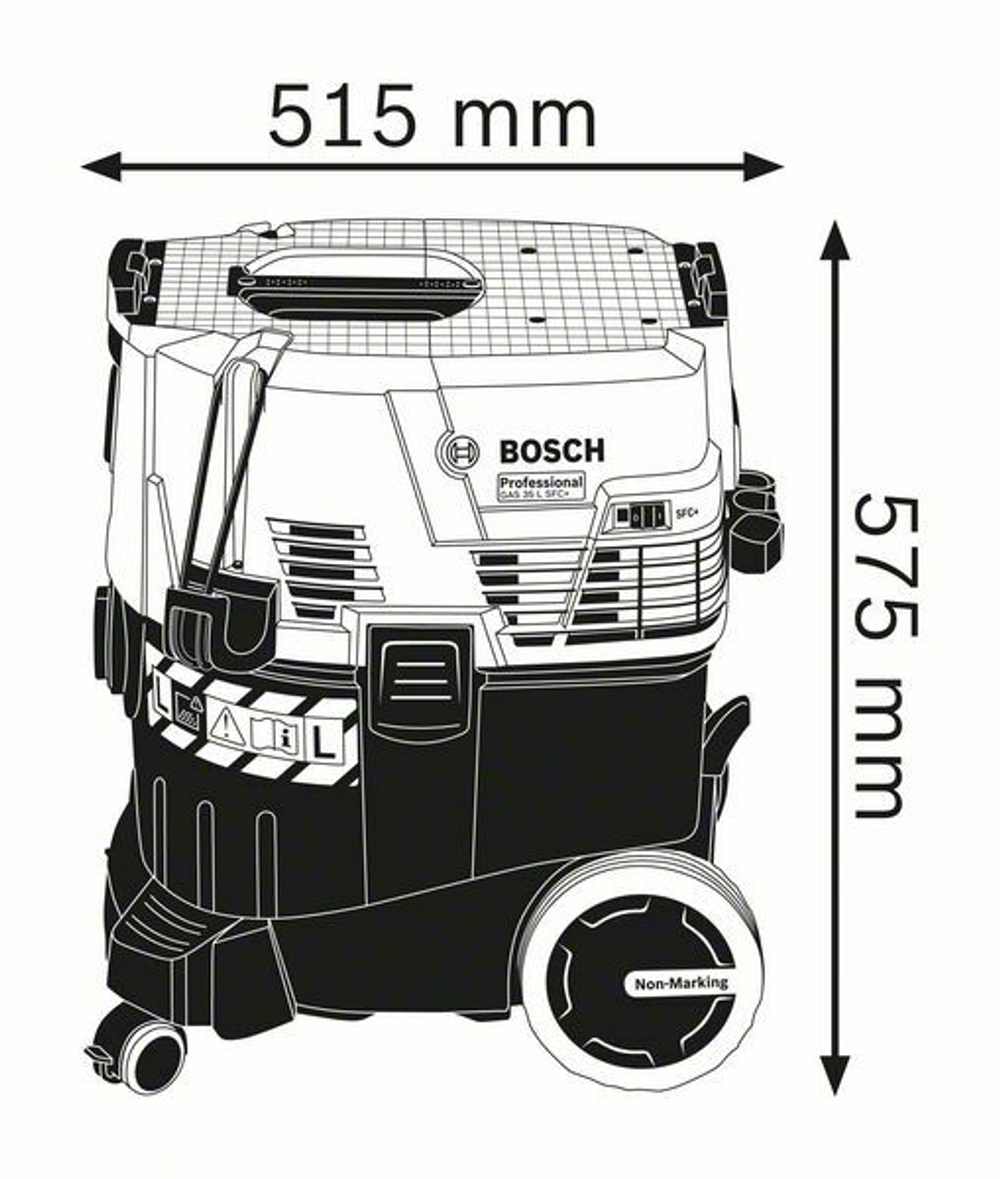 Профессиональный пылесос BOSCH GAS 35 L SFC+ 06019C3000