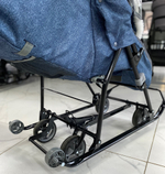 Коляска комбинированная «Наши детки» 6 с листочками синий (арт. НДТ6/2)