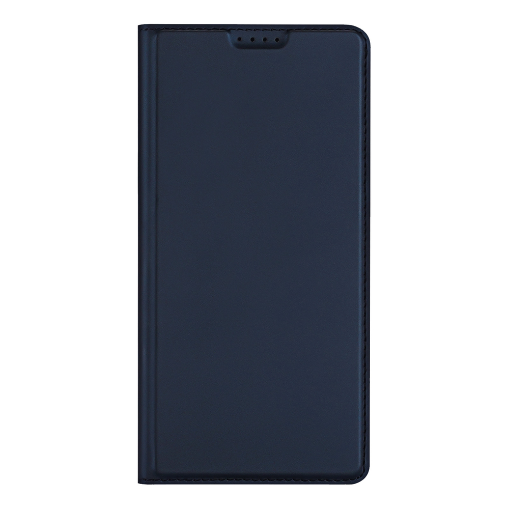 Чехол книжка синего цвета из кожи для Xiaomi Redmi Turbo 5 Max и Poco X8 Pro Max, серия Skin Pro Series от Dux Ducis