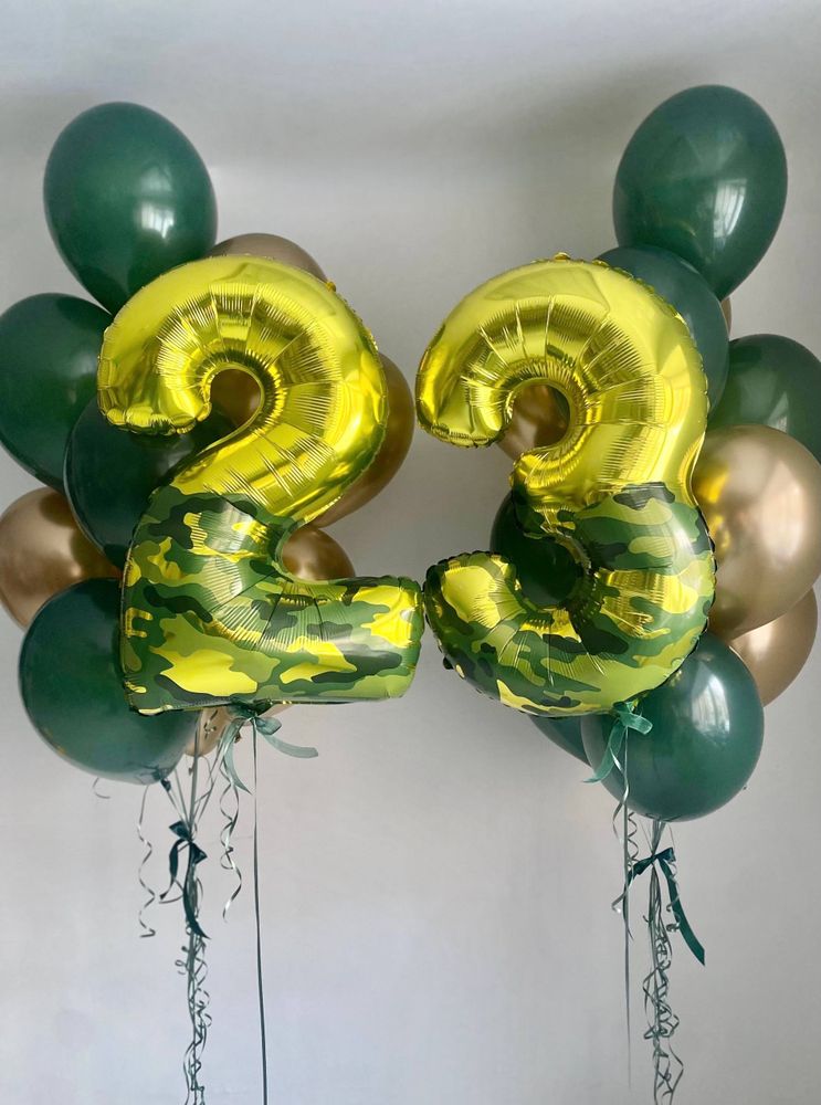 Воздушные гелиевые шары на день защитника отечества камуфляж №4785