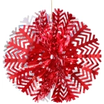 Украшение фольгированное «Снежный шар» d-30 см, Красный