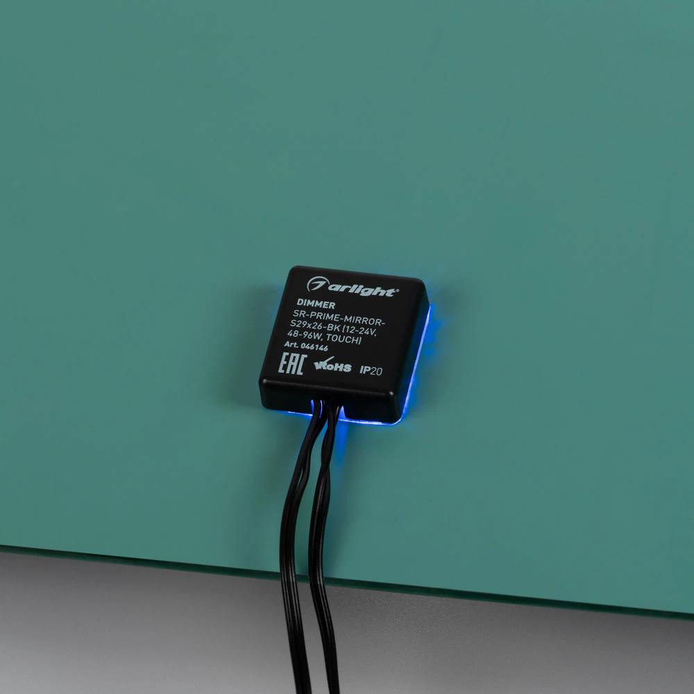 Диммер SR-PRIME-MIRROR-S29x26-BK (12-24V, 48-96W, TOUCH) (Arlight, IP20 Пластик, 2 года) 046146