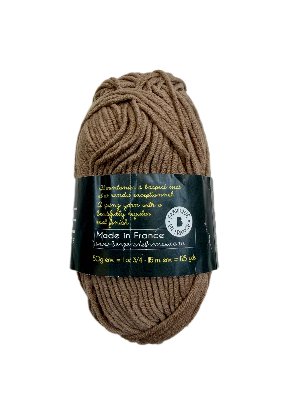 Пряжа от Bergere (Франция) 50% хлопок 50% акрил 50г-115 м цв. 24414. 1шт