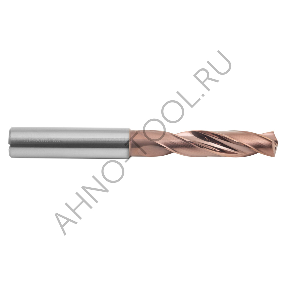 Сверло  9.6мм монолитное твердосплавное 3D с подводом СОЖ. SP-X801030960 VHM AHNO
