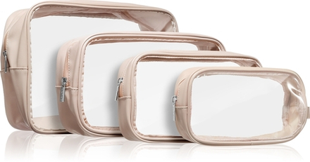 Notino Travel Collection Clear Organizer Set - Набор для путешествий Черный Beige, 4 szt.