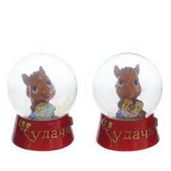 GAEM Фигурка декор в стекл шаре "Лошадка", L4,5 W4,5 H5,5 см, 2в.