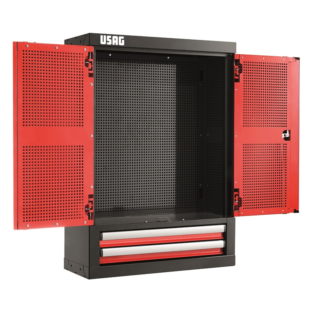 519 RSAV Тумба для инструмента с двумя выдвижными ящиками, красно-черная, USAG (Италия)