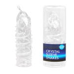 Закрытая рельефная насадка 14см в виде змеи с усиками Bior Toys Erowoman-Eroman Crystal Sleeve Snakes EE-10104