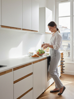 Кухонный модуль напольный, 80х60х85, Валенсия, 2 двери со столешницей, белый, Dipriz