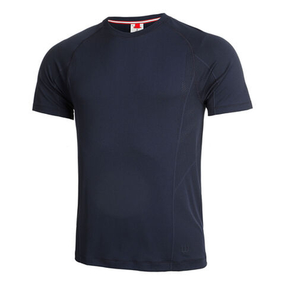 Мужское теннисное поло Wilson Players Seamless Crew 2.0 T-Shirt Men - Blue