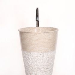 Раковина напольная из мрамора Pedestal Dandang Cream/Cream MN-03219 (40*40*90 см)
