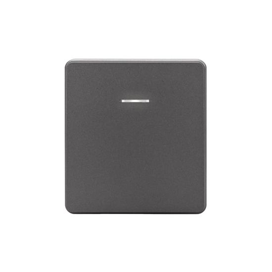 Выключатель ROUND 1 кл с подсветкой 10А с/у титан KRANZ