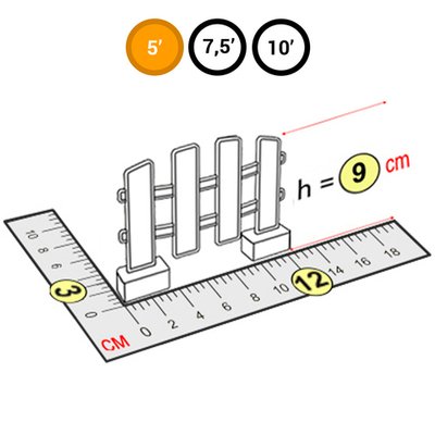 Элемент заборчика оранжевый для GigaBloks