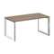 Onix Direct Lux Стол руководителя О-обр. м/к M-O.MO-SRR-4.8 Дуб Аризона/Нержавеющая Сталь/Хром 1580*