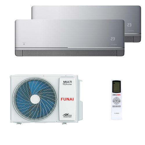 Мультисплит система на 2 комнаты Funai RAM-I-KM25HP.W01/S x 2 / RAM-I-2OK40HP.01/U