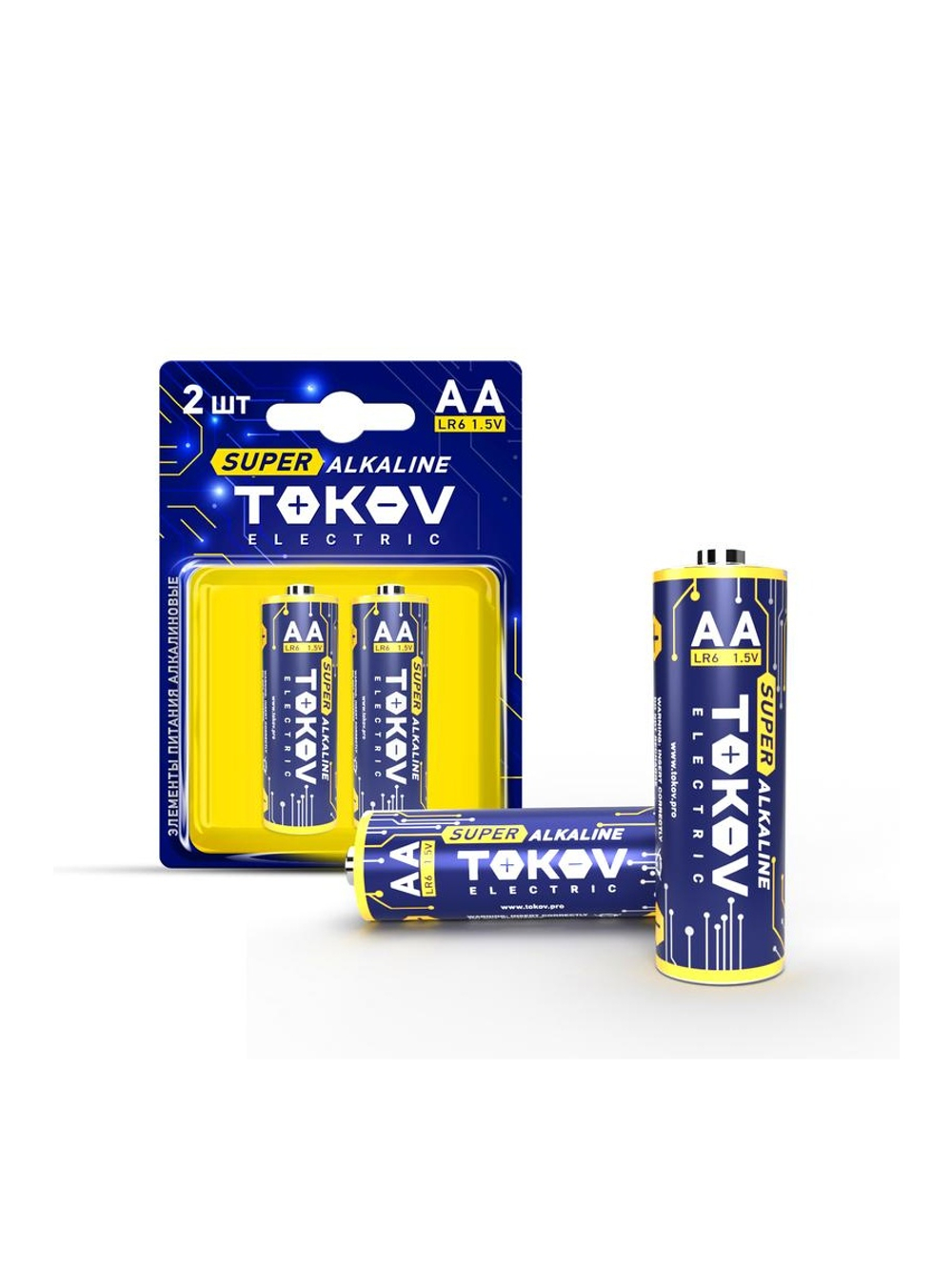 Элемент питания алкалиновый AA/LR6 (блист.2шт) TOKOV ELECTRIC TKE-ALS-LR6/B2