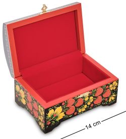 KH-02 Шкатулка 140х90 с хохломской росписью