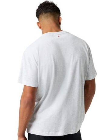 Мужская теннисная футболка Bjorn Borg Oversized - ultra light grey melange