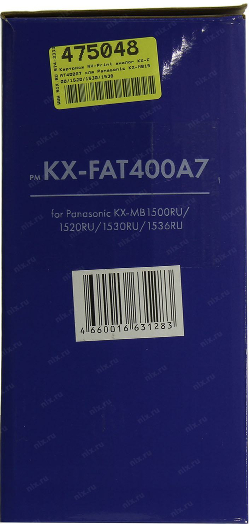 Картридж NV-Print аналог KX-FAT400A7 для Panasonic KX-MB1500/1520/1530/1536