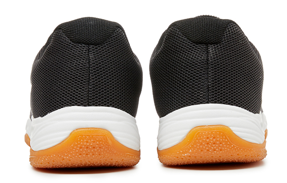 VOIT Cushioning Abrasion Resistant Breathable Low top Badminton Shoes Unisex White Black