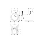 Биде приставное AXA Normal 48 см, белое матовое 2602212