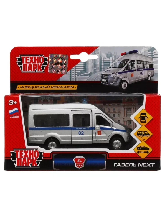 Игрушечный транспорт Газель полиция 12 см