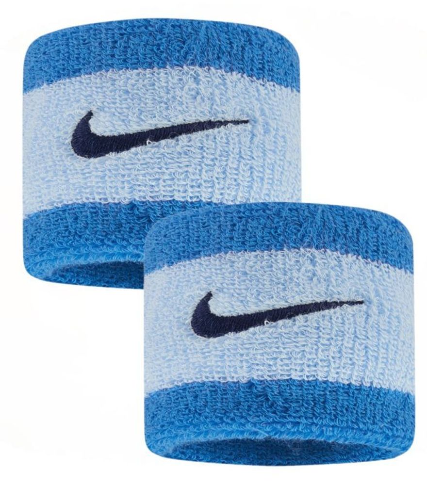 Напульсник теннисный Nike Swoosh Wristbands - lt photo blue/celestine blue