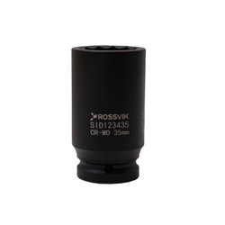 SID123435 Головка торцевая ударная глубокая 12-гранная ROSSVIK 3/4", 35мм