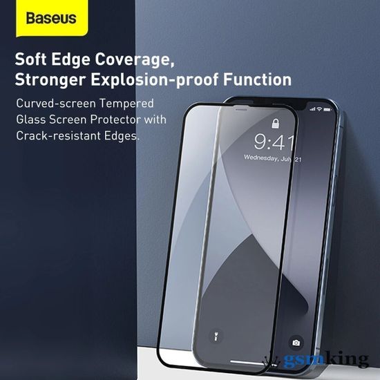 Tempered Glass 3D Full Cover for iPhone 15 Plus Black