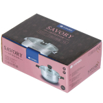 Кастрюля нерж, 1.5 л, с крыш, крышка стекло, Daniks, Savory, SD-A95-16, серебр, индукц